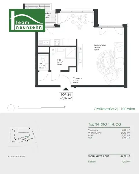 Charmante 1-Zimmer Wohnung in Innenhofruhelage - ab sofort beziehbar. - WOHNTRAUM