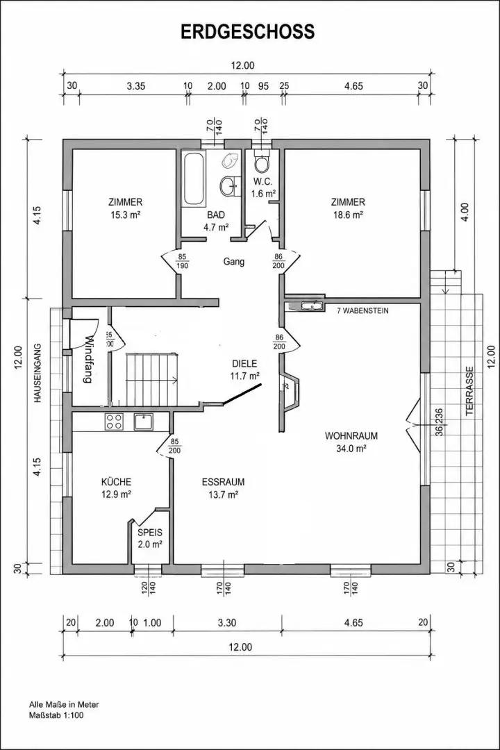 Plan Erdgeschoss