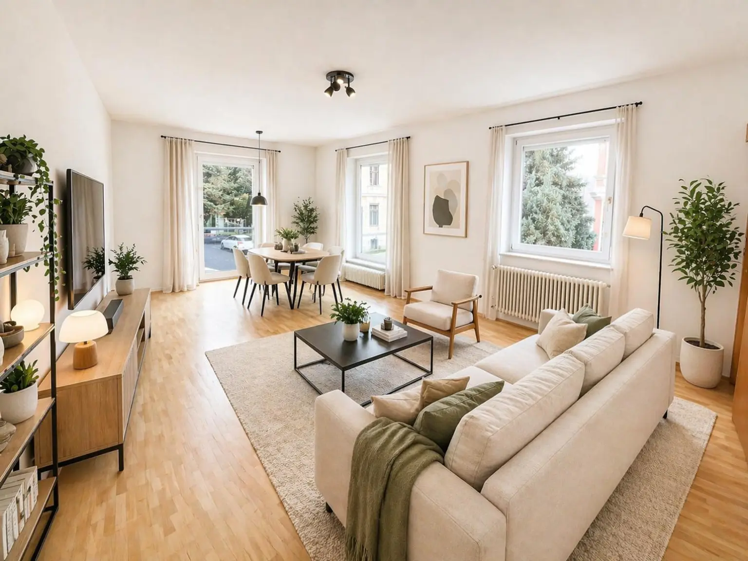 Wohn-Esszimmer  (KI-optimiert)