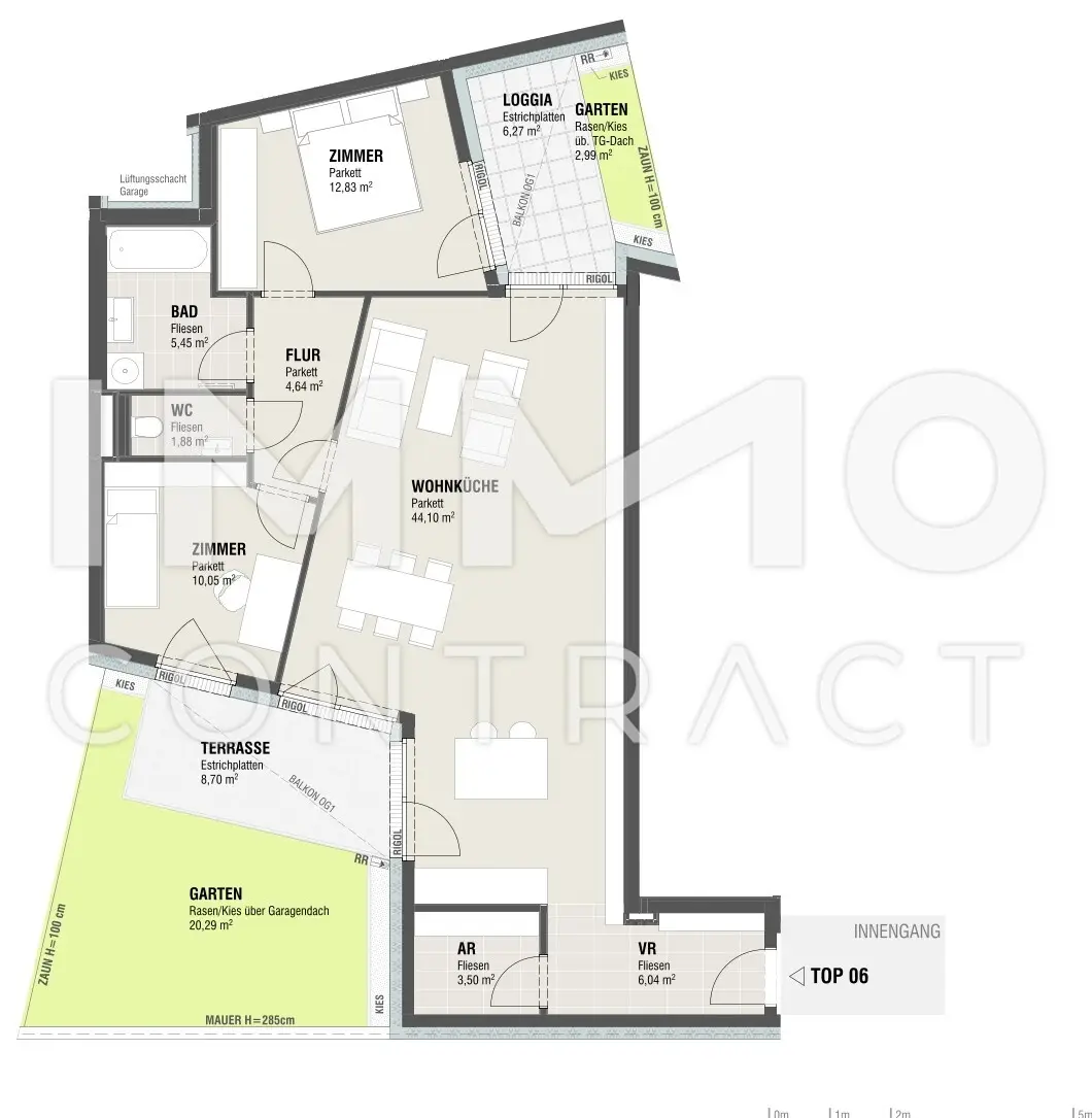 Erstbezug: 3 Zimmer - Sonniger Garten + inklusive Garagenstellplatz