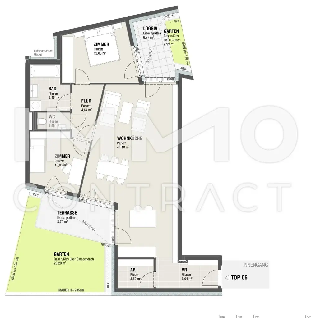 Erstbezug: 3 Zimmer - Sonniger Garten + inklusive Garagenstellplatz