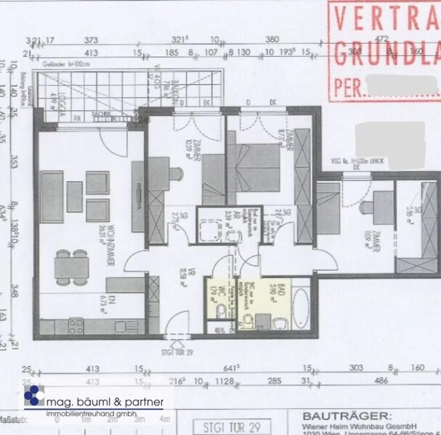 Elegante, neue 4 Zimmerwohnung mit grossartigem Balkon und Grünblick