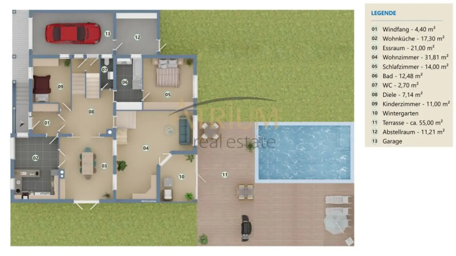 Charmantes 8 Zimmer Einfamilienhaus , 240m² Wfl. mit Garten und Pool in Gerasdorf bei Wien