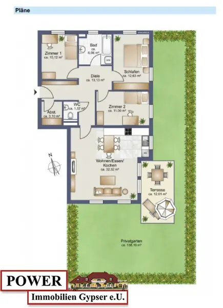 Traumhafte Gartenwohnung im Herzen von Seeham – 4 Zimmer, große Terrasse!