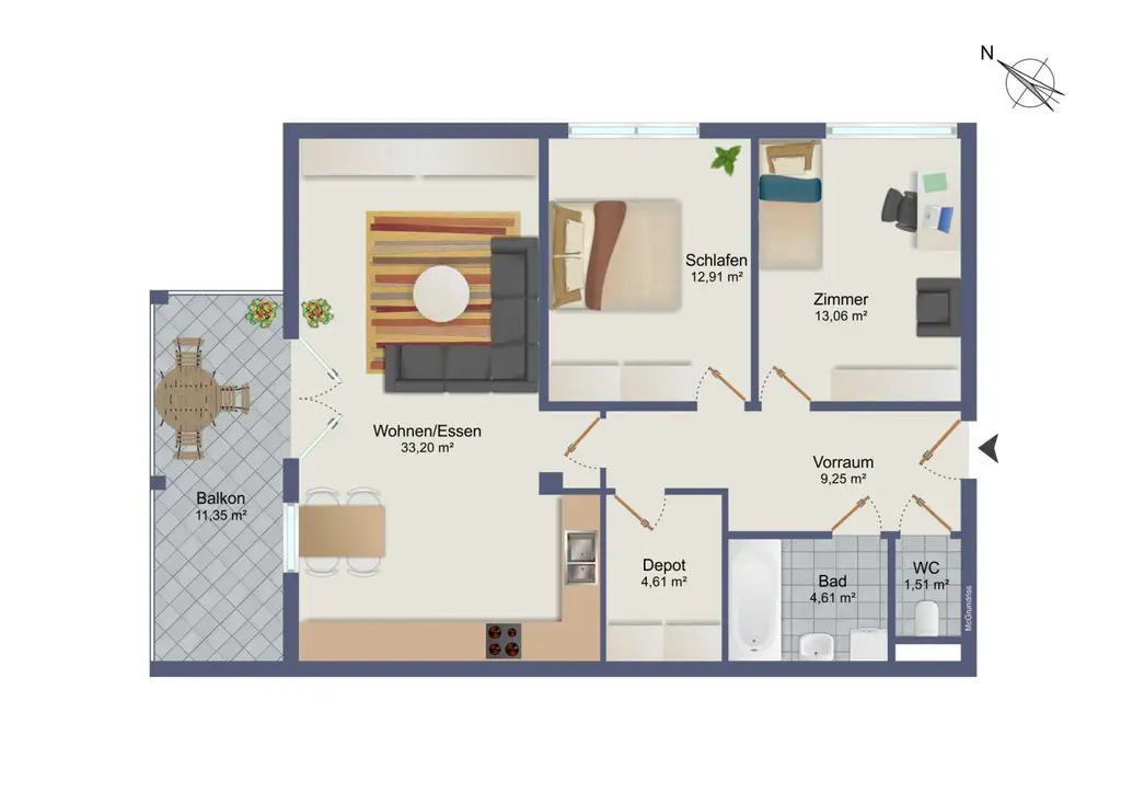 Vermietete Anlegerwohnung in Leutschach!