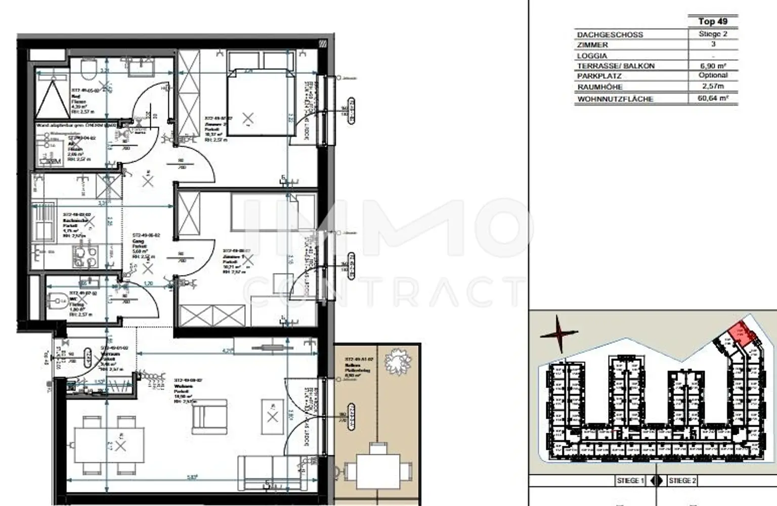 Perfekte 3-Zimmer-Anlegerwohnung im Erstbezug vermietet in attraktiver Lage inkl. Garagenplatz