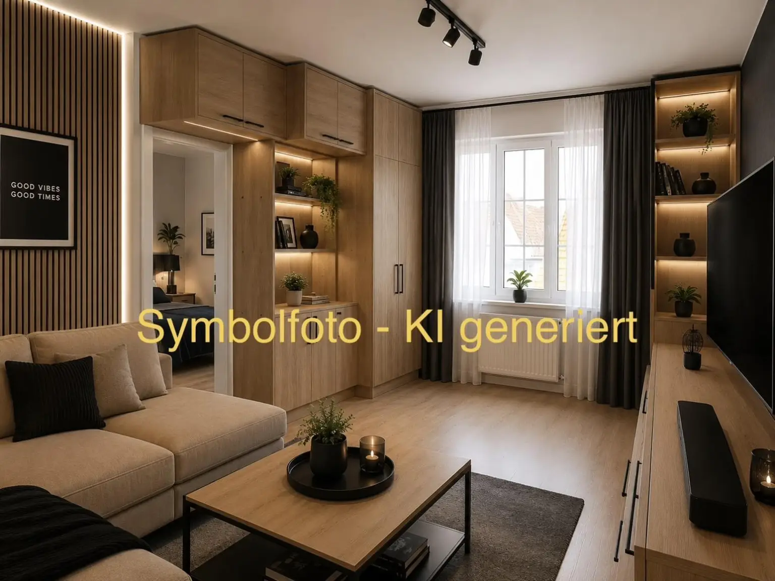 Wohnzimmer KI generiert