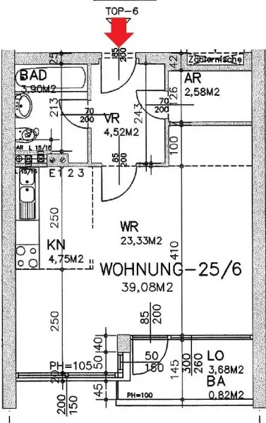 Ruhelage in Klosterneuburg: Renovierungsbedürftige 1-Zimmer-Wohnung mit Balkon!