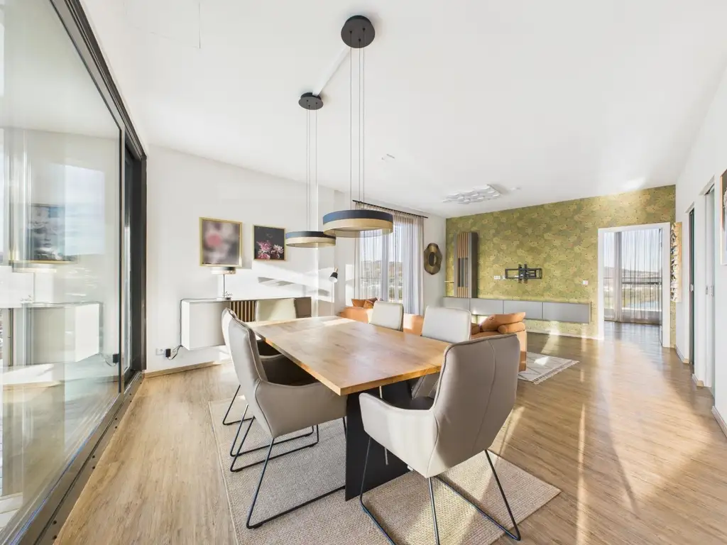 LINZ/URFAHR (BRUCKNER TOWER): EINE PERFEKTE WOHNKOMPOSITION-EIGENTUMSWOHNUNG 129,09 m² Wohnfläche + 64,15 m² Balkon + Tiefgaragenstellplätze