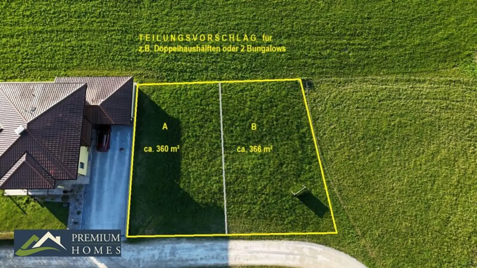 KIRCHBICHL - 726 m² Baugrund - mit Möglichkeit zur TEILUNG - ein Stück Natur in sehr guter, ebener Lage