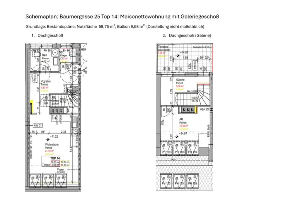 Dachgeschossausbau mit Terrasse & Klimaanlage - Erstbezug - UNBEFRISTETE Mietdauer