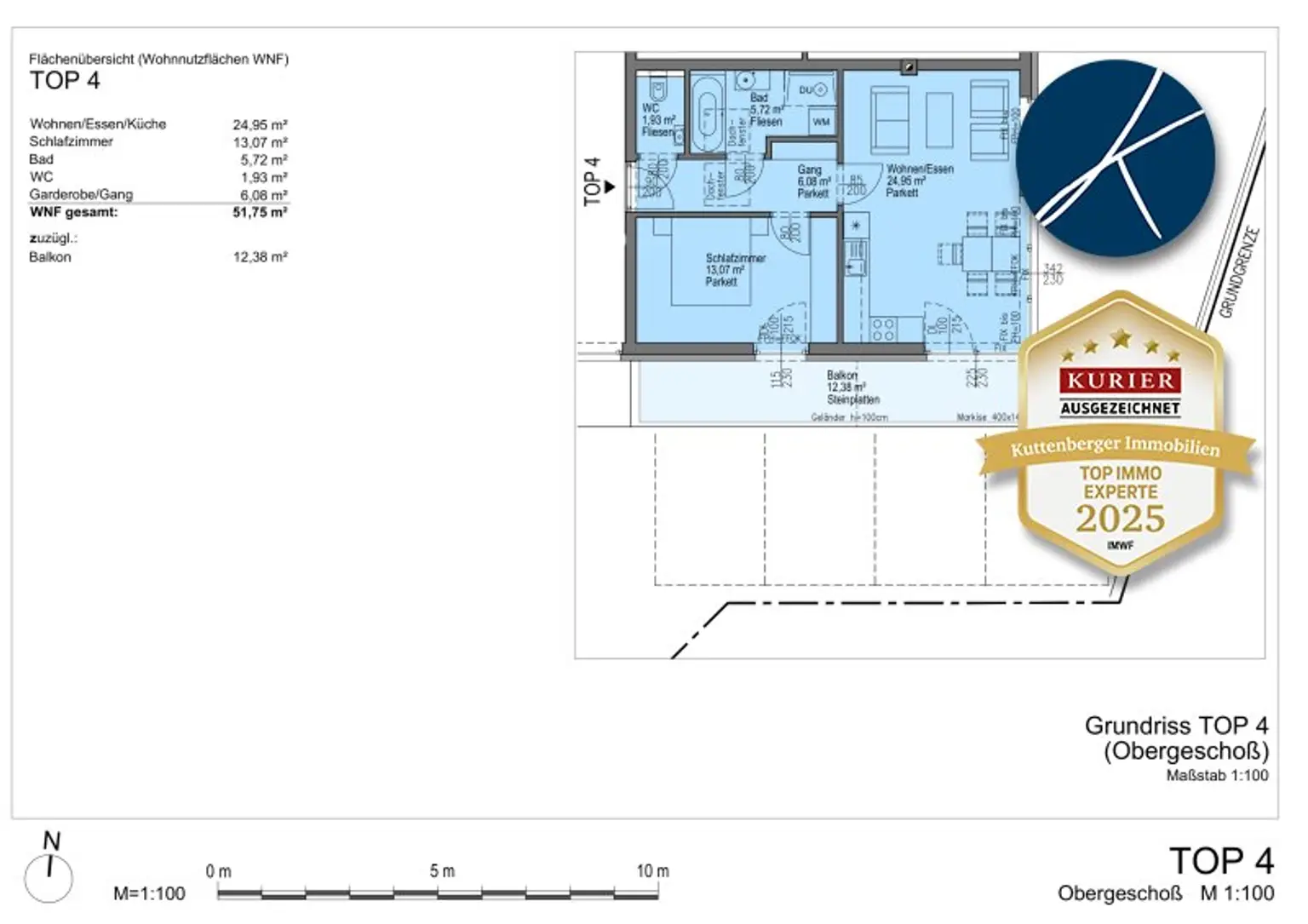 Hochwertige Neubauwohnung mit Balkon in ruhiger Lage von Krems-Egelsee