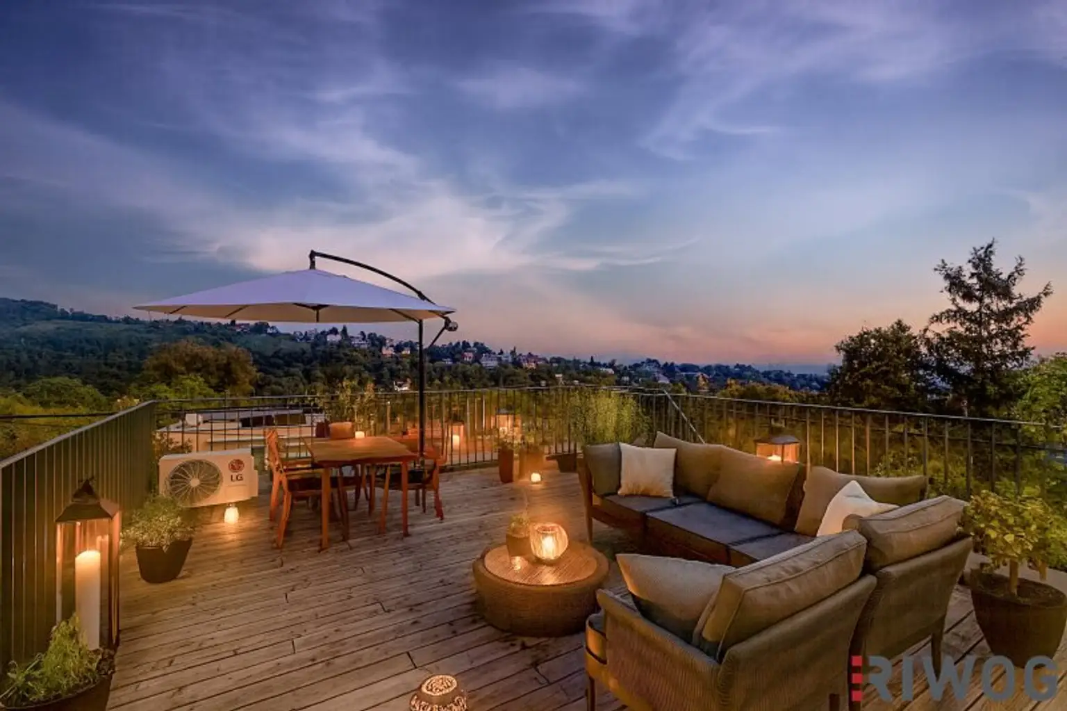 MINI VILLA AM HACKENBERG MIT CA. 37m² DACHTERRASSE UND IMPOSANTEM WEITBLICK AUF DIE CITY - EIGENGRUND IM KLEINGARTEN - GANZJÄHRIG BEWOHNBAR