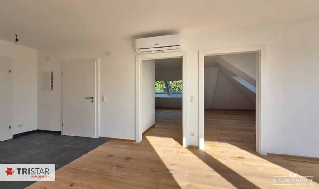 NEU! ++ ERSTBEZUG ++ 3-ZIMMER-DACHGESCHOSSWOHNUNG ++ CA. 85 M² WOHNFLÄCHE + TERRASSE CA. 11 M² ++ TIEFGARAGENPLÄTZE ++ U2 (ASPERNSTRASSE) ++ 1220 WIEN ++