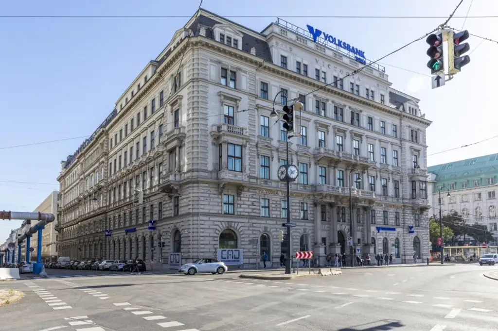 Die Nummer Eins im Ersten! 1.077 m² Bürofläche im prestigeträchtigen Jahrhundertwendehaus! Klimatisiert! Nähe U2 Schottentor!