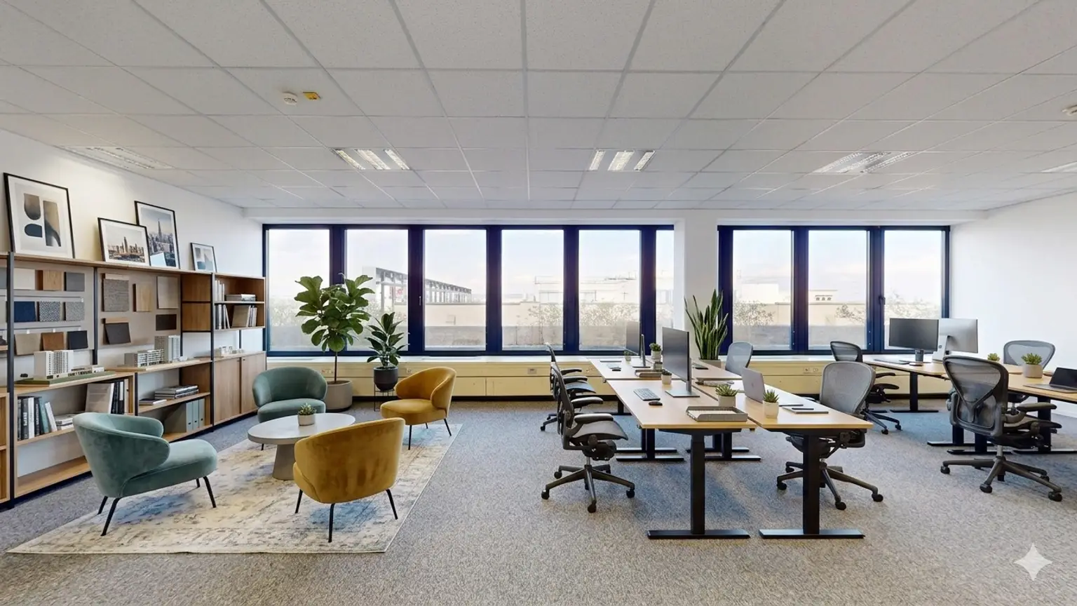 Flexibel gestaltbare Büroflächen im SCS-Komplex