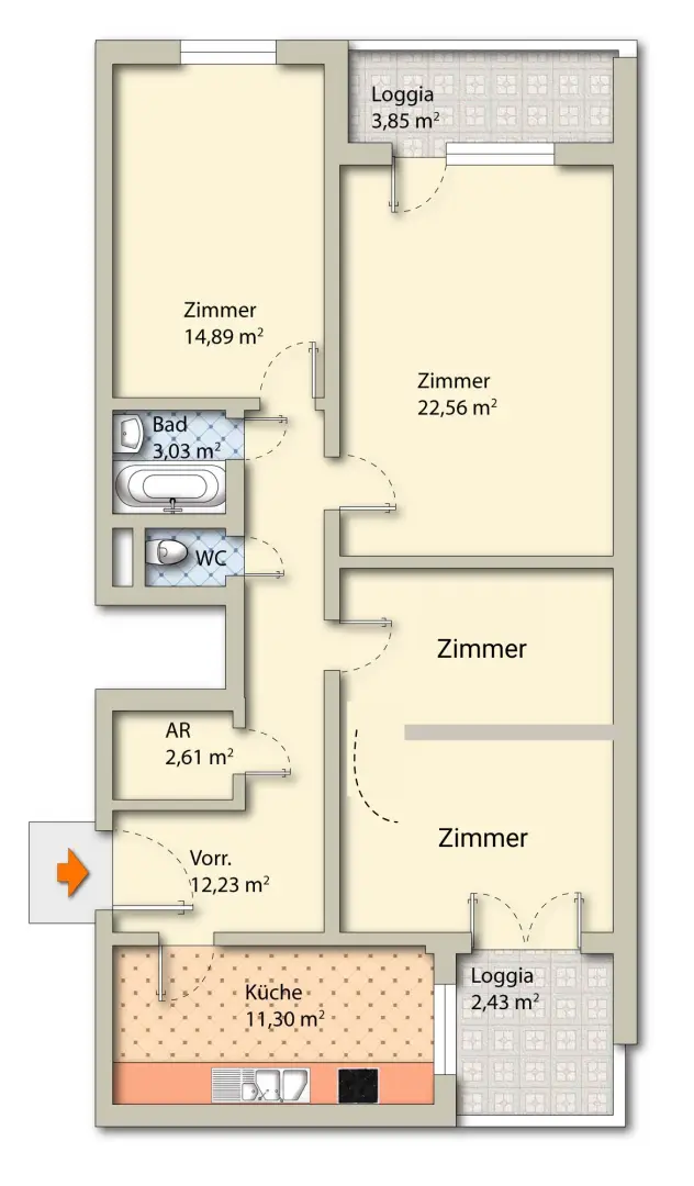 101 m² Eigentumswohnung in Simmering - 1110 Wien