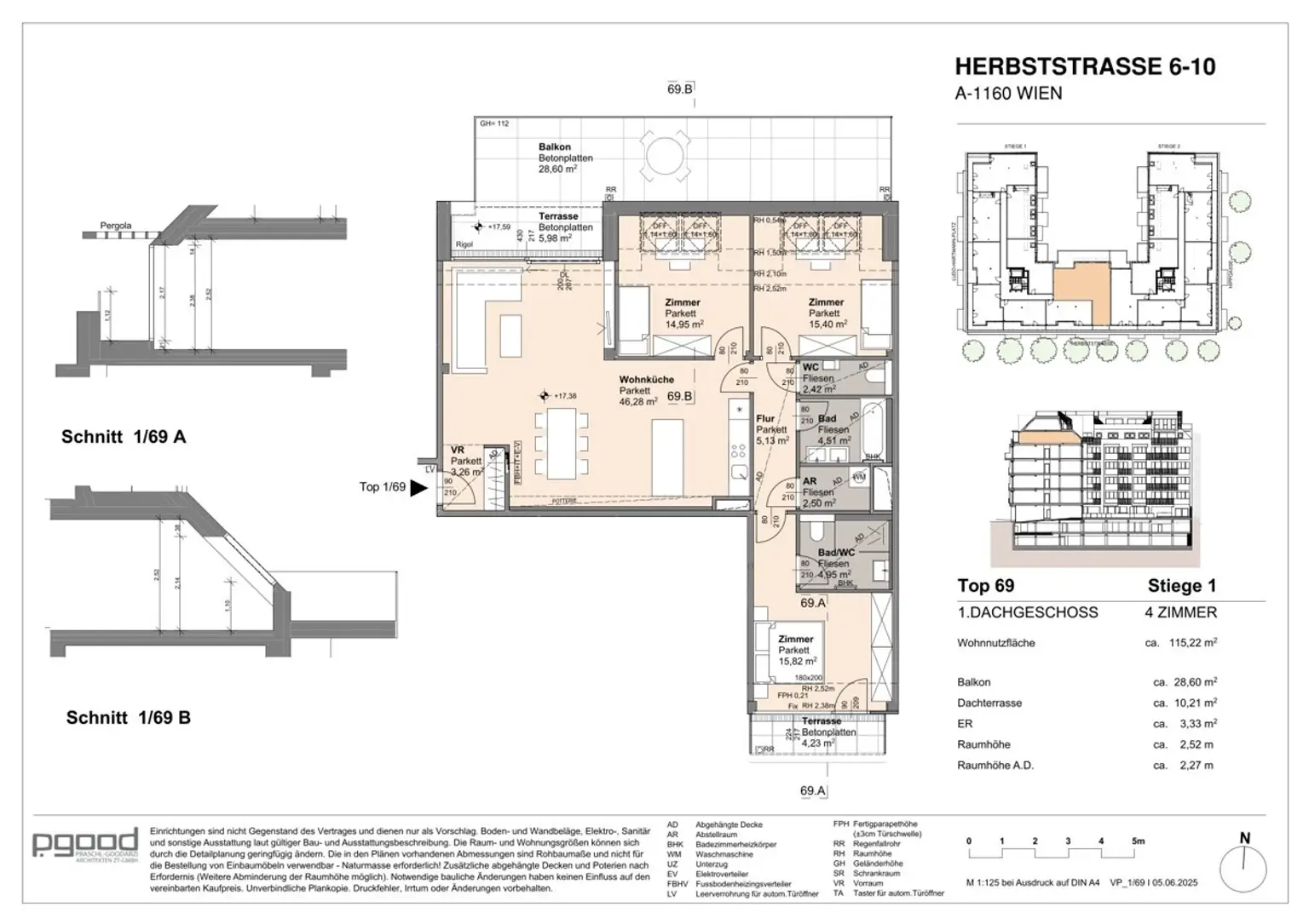 Sky Living - 4 Zimmer im Dachgeschoss mit exklusiver Terrasse: U6 Burggasse