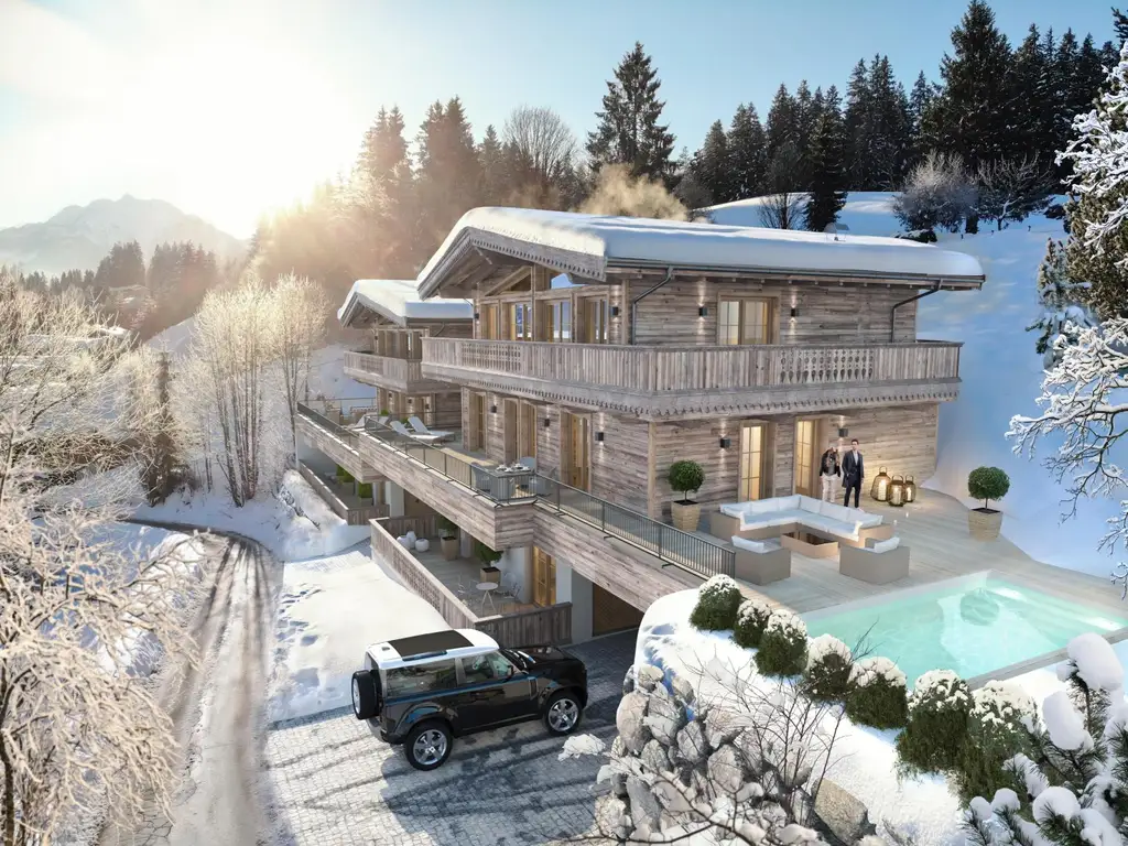 Zwei trendige Chalets mit endloser Aussicht