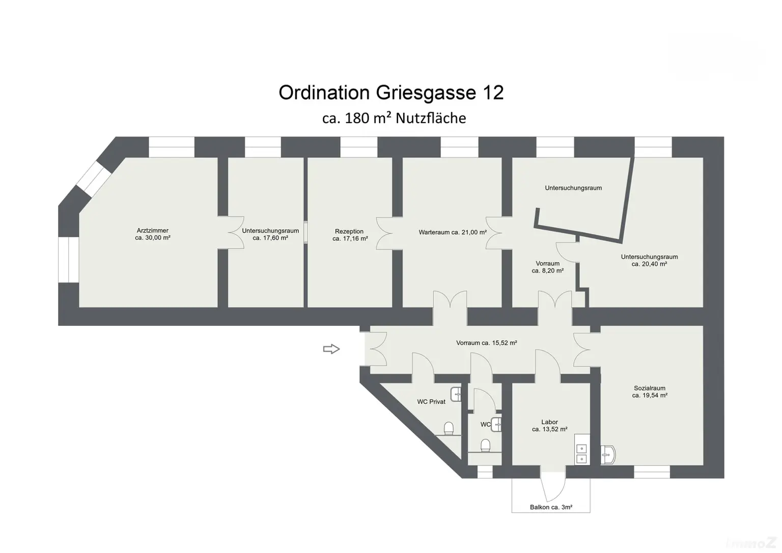 Grundriss - Ordination Griesgasse 12