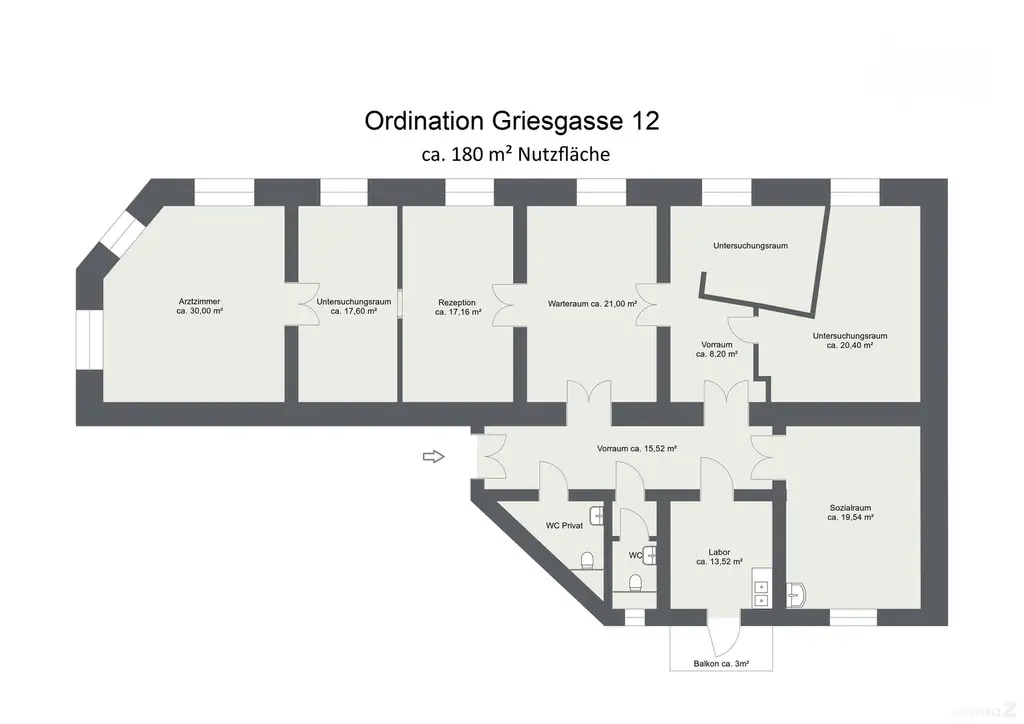 Grundriss - Ordination Griesgasse 12