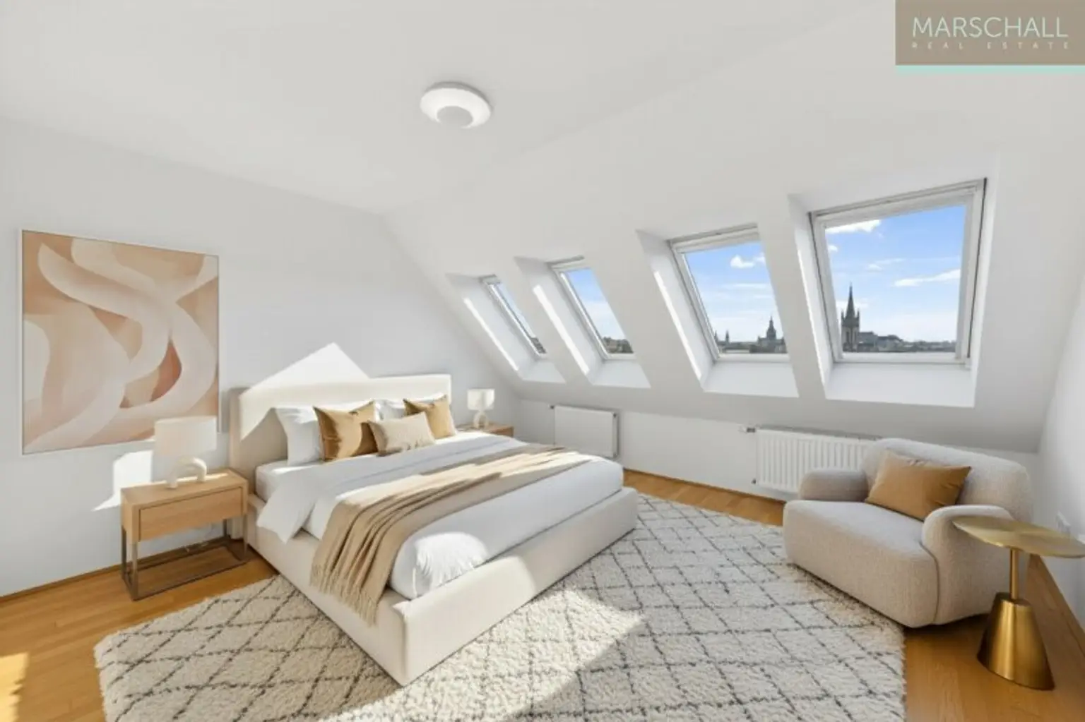Helle 4-Zimmer-Dachgeschosswohnung mit traumhaftem Fernblick im 7. Bezirk