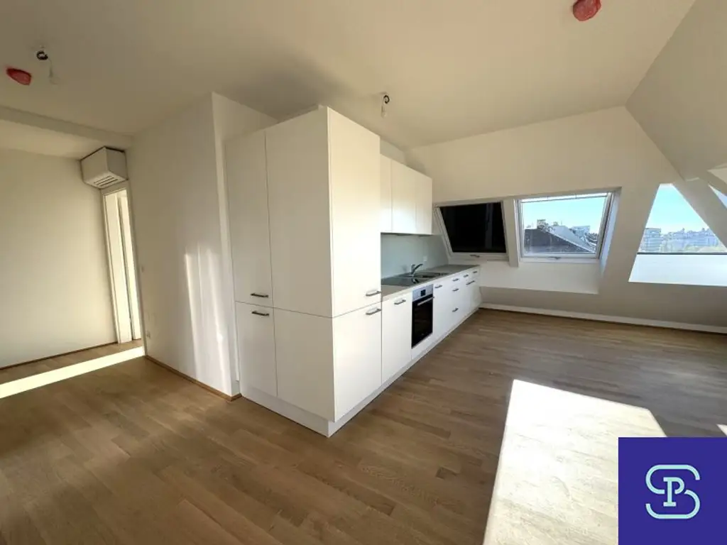 Provisionsfreier 104m² DG-Erstbezug mit Loggia und Einbauküche am Donaukanal - 1200 Wien