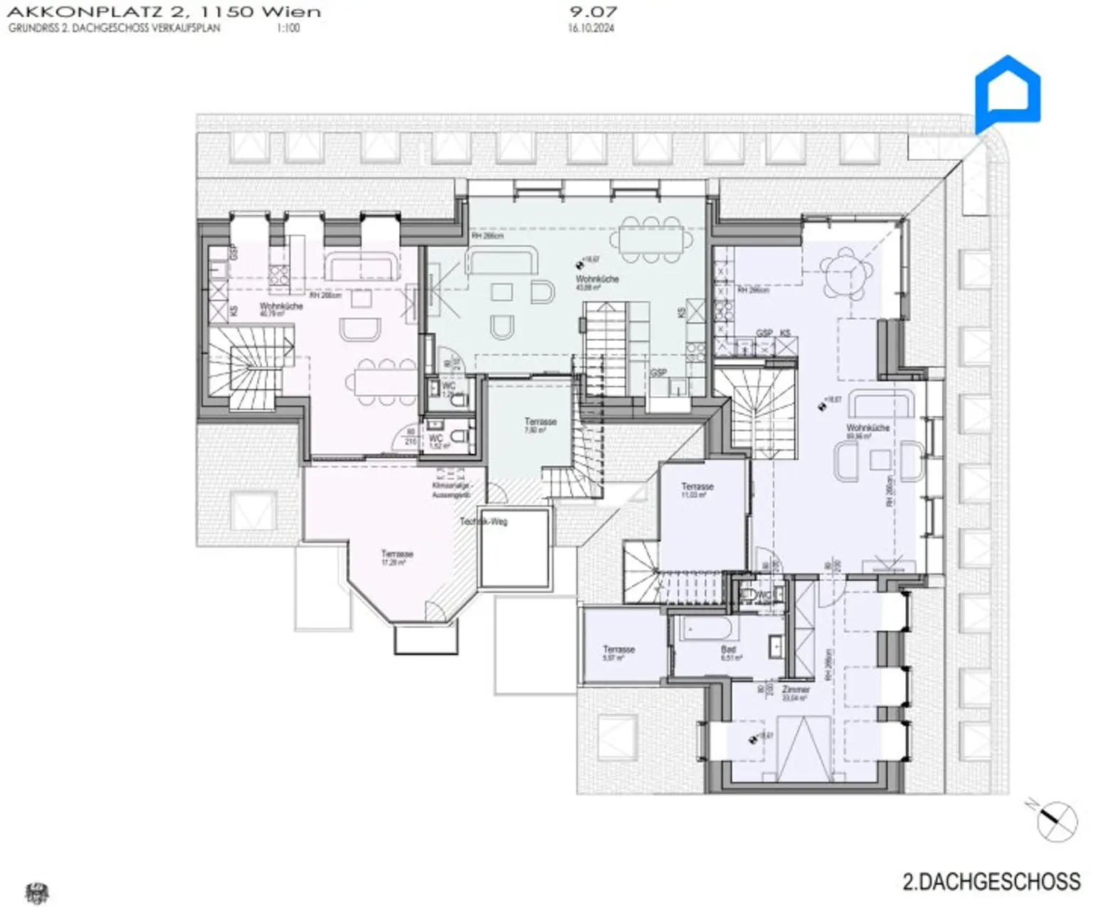 Schönbrunnblick-Gloriette, ERSTBEZUG, JETZT einziehen! Dachgeschoss NEU mit modernster Ausstattung148m² Wohnfläche, 4 Zimmer plus Nebenräume, auch Altbau Etagen-Wohnungen, teilweise Kurzzeitvermietung möglich !