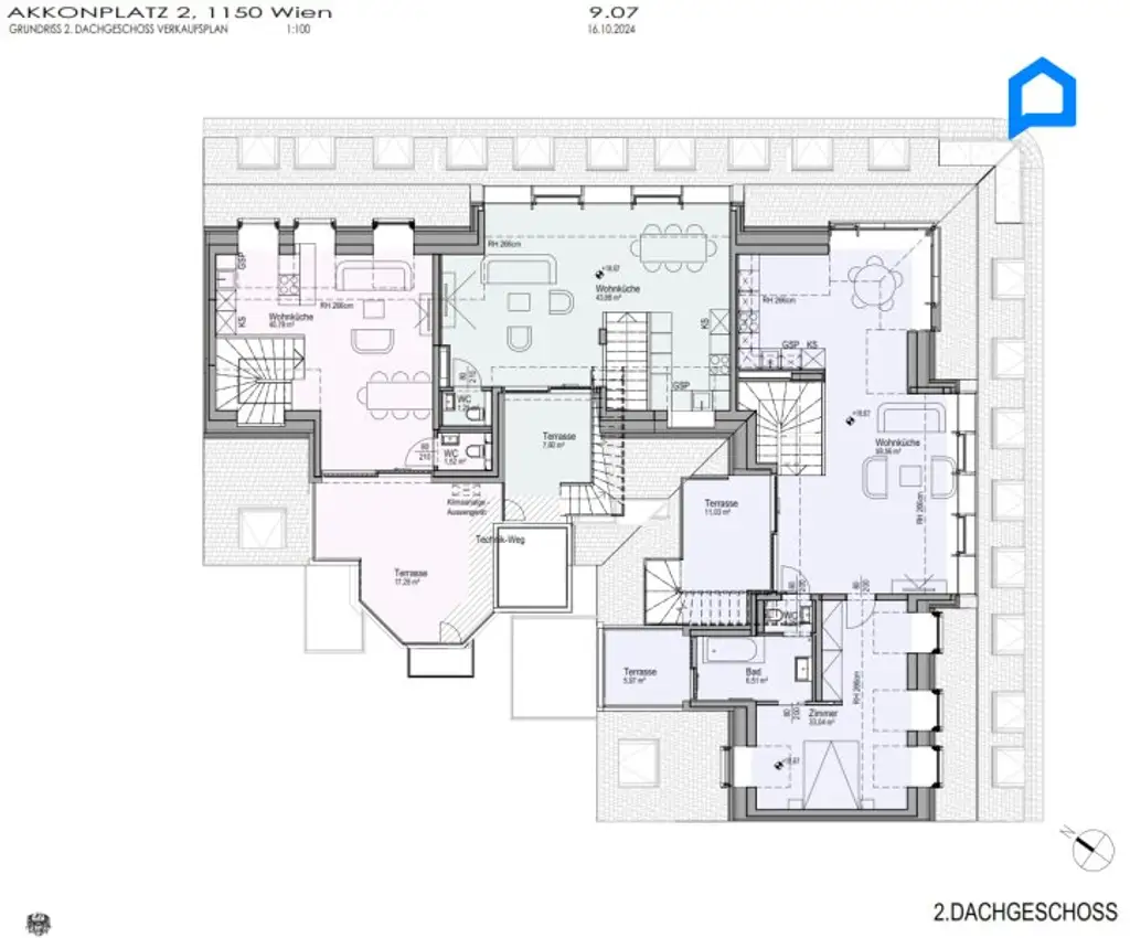 Schönbrunnblick-Gloriette, ERSTBEZUG, JETZT einziehen! Dachgeschoss NEU mit modernster Ausstattung148m² Wohnfläche, 4 Zimmer plus Nebenräume, auch Altbau Etagen-Wohnungen, teilweise Kurzzeitvermietung möglich !
