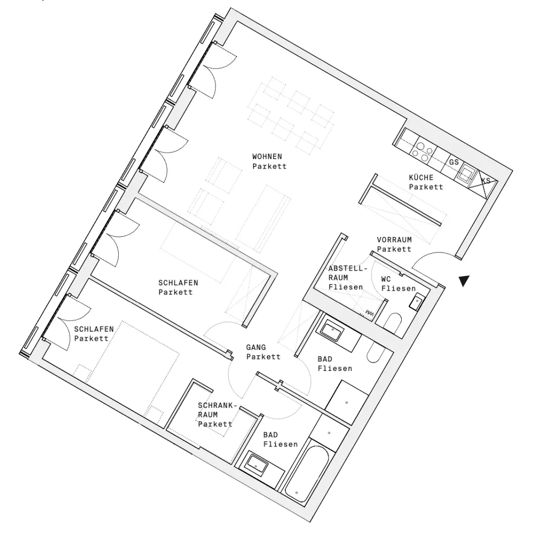 DC-FLATS: High-End-Apartment mit 3 Zimmern bei der UNO-City!! ERSTBEZUG!!