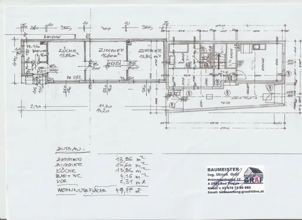 Grundriss Mitte und Altbau