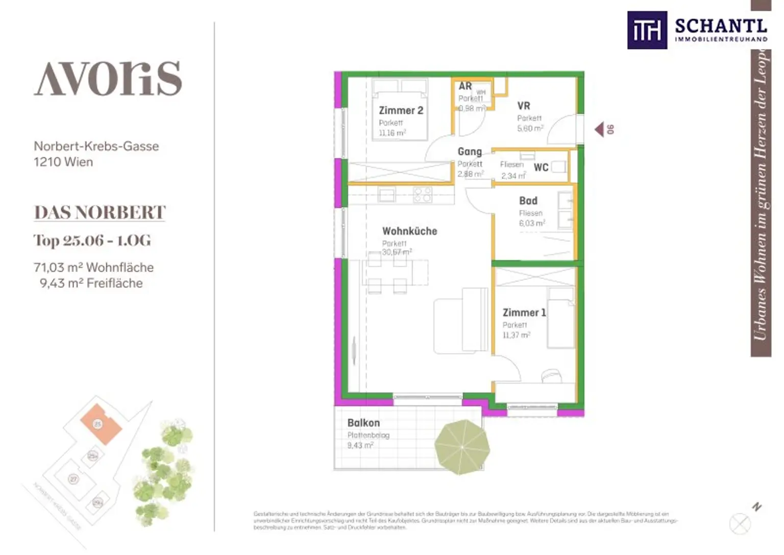 3 Zimmer, 1 Balkon, 100 % Lebensgefühl! Early Bird nutzen! Ruhelage + Großer Balkon + Hochwertige Ausstattung + Ideale Infrastruktur + Garage + Ein neues Lebebsgefühl!
