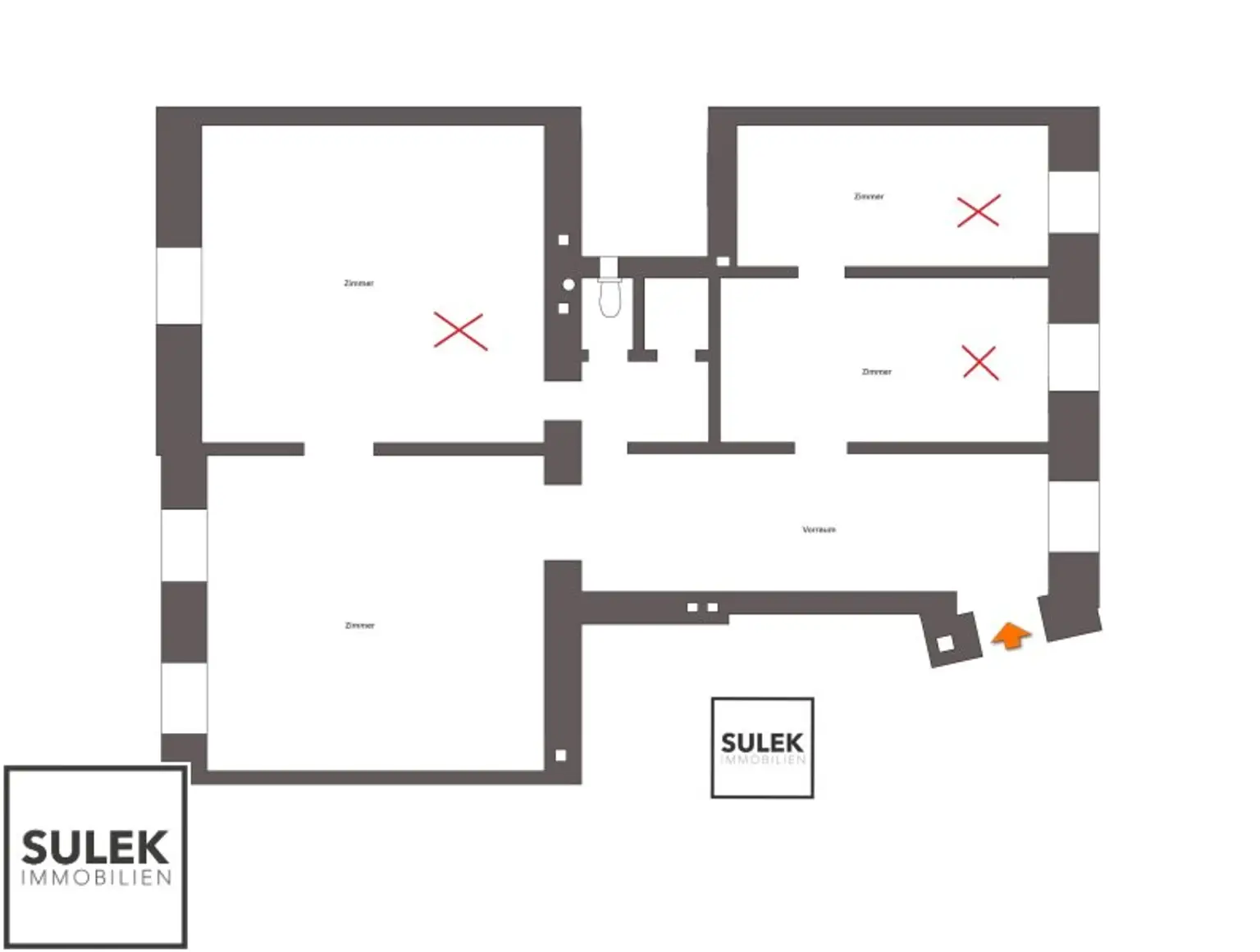 praktisch aufgeteiltes 3-Zimmer Büro im Co-Working Space / Nähe Albertina, Staatsoper