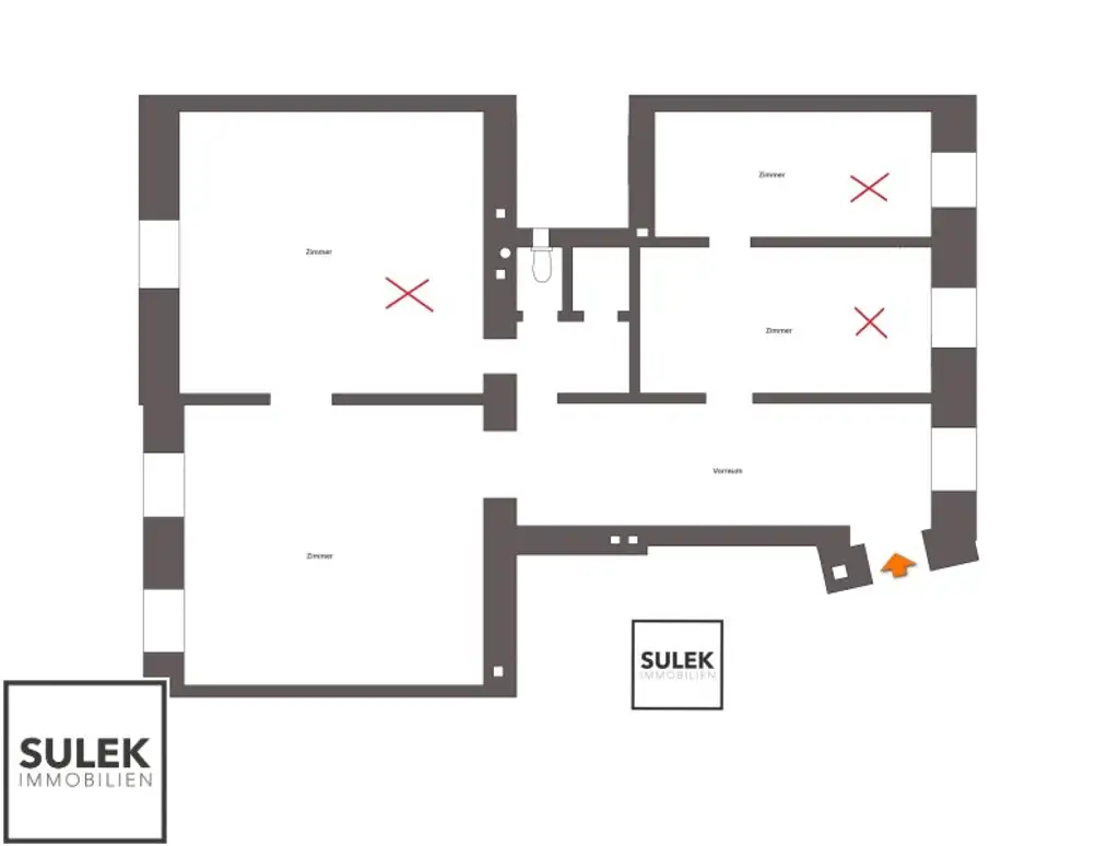 praktisch aufgeteiltes 3-Zimmer Büro im Co-Working Space / Nähe Albertina, Staatsoper