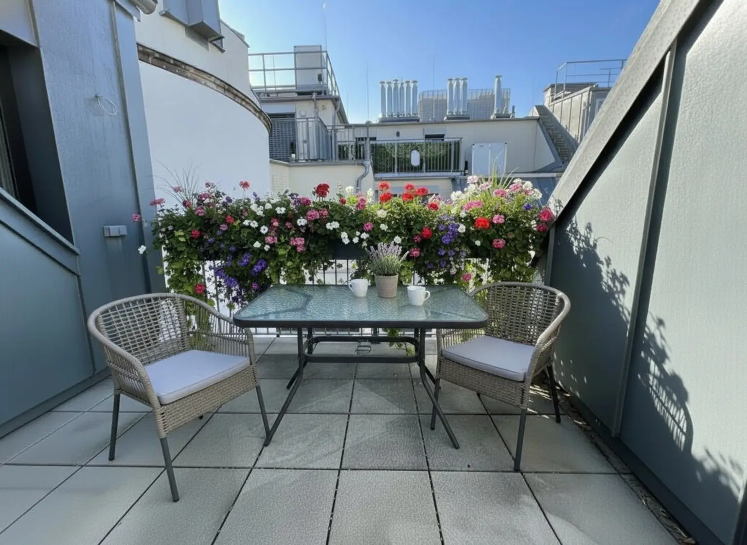 UNBEFRISTET: Attraktive, klimatisierte Dachgeschoss-Wohnung mit Balkonen und Dachterrasse und einmaligem Blick über Dächer Wiens