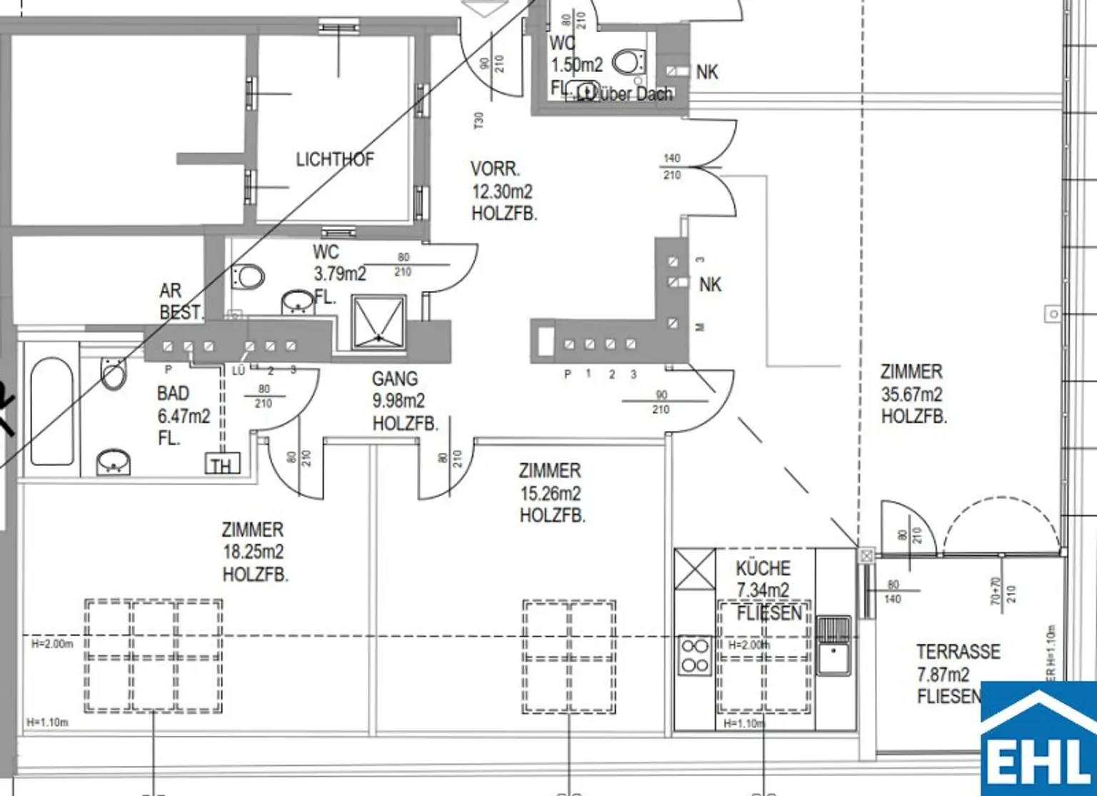 Traumhafte 3-Zimmer-Wohnung mit Terrasse direkt an der Mariahilfer Straße!