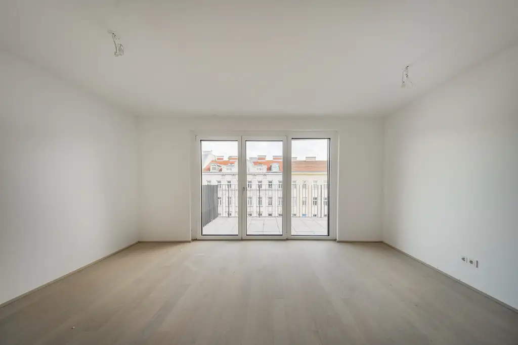 Moderne Stadtwohnung im 6. Stock mit Balkon – Erstbezug