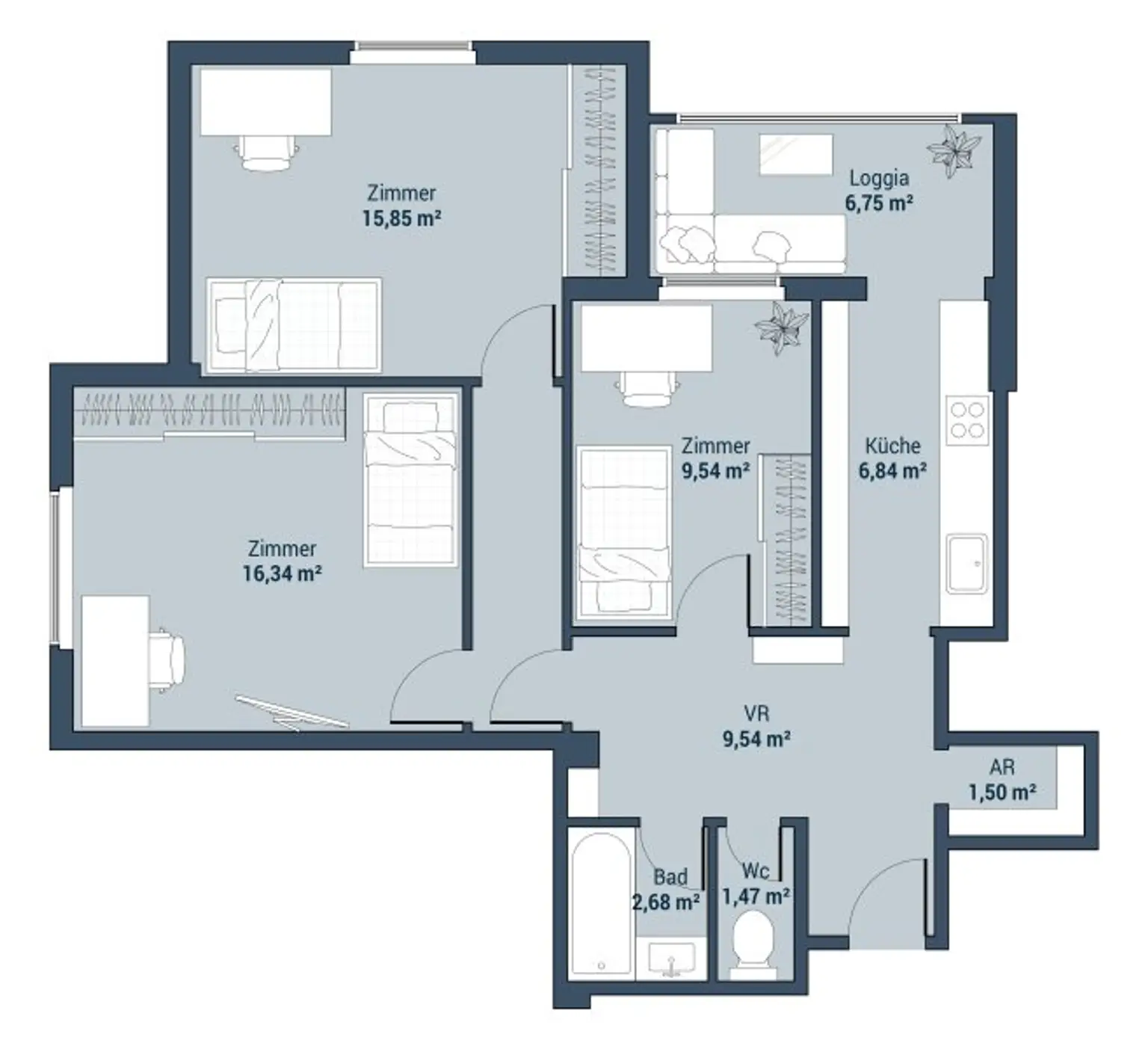 **4,8 % Nettorendite** 3er WG-HIT PROVISIONSFREI – Vollrenoviert mit Loggia und TOP Anbindung in Hernals