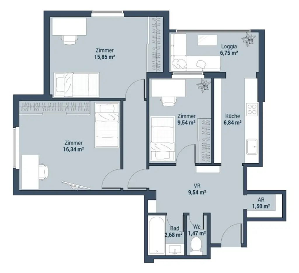 **4,8 % Nettorendite** 3er WG-HIT PROVISIONSFREI – Vollrenoviert mit Loggia und TOP Anbindung in Hernals