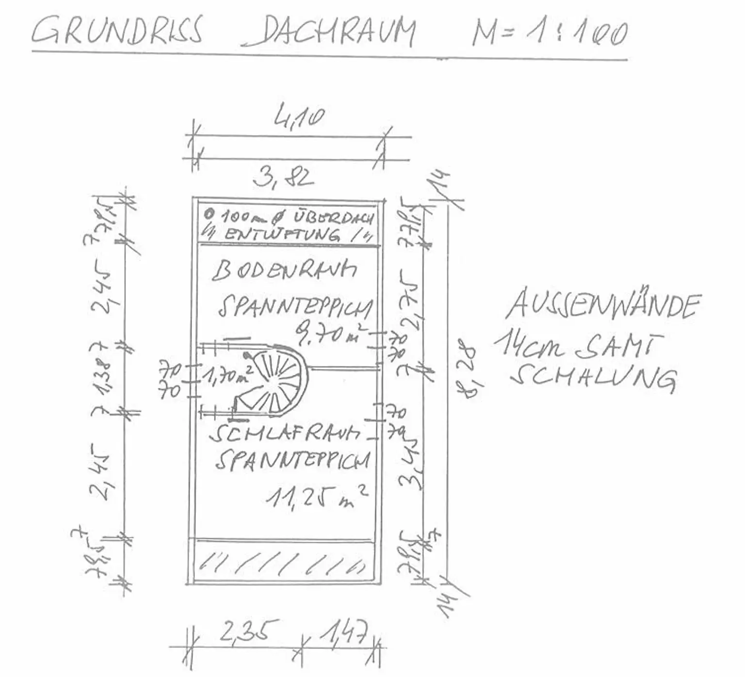 Grundriss Dachraum