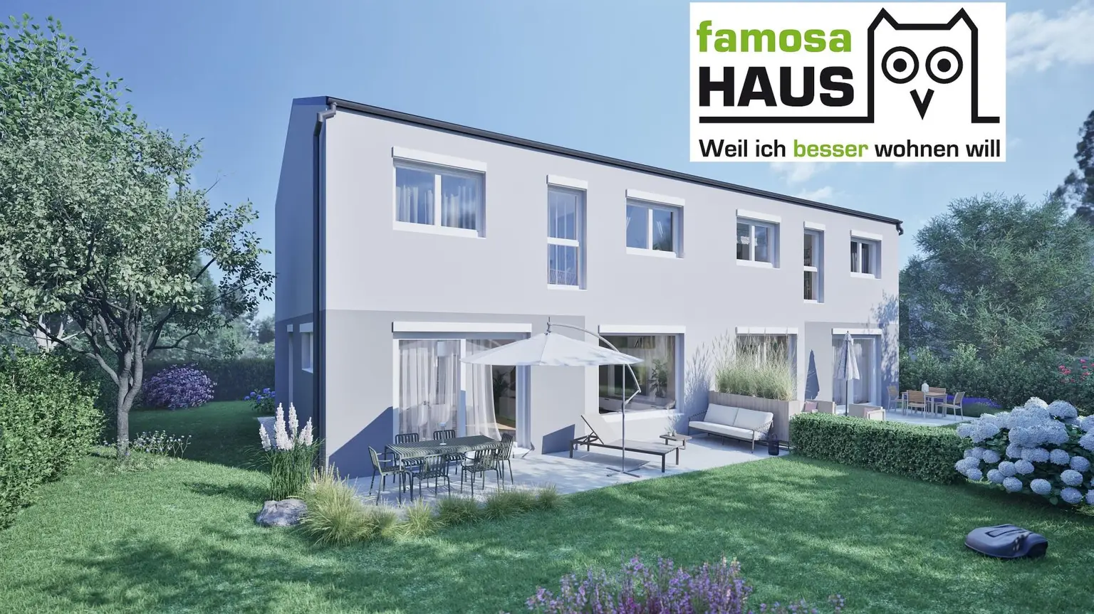 NEU: ARIOSO Wohntraum Doppelhaushälfte mit Photovoltaik, 121m² Wohnfläche, 23m² Terrasse und 330m² Eigengrund samt 2 Parkplätzen!