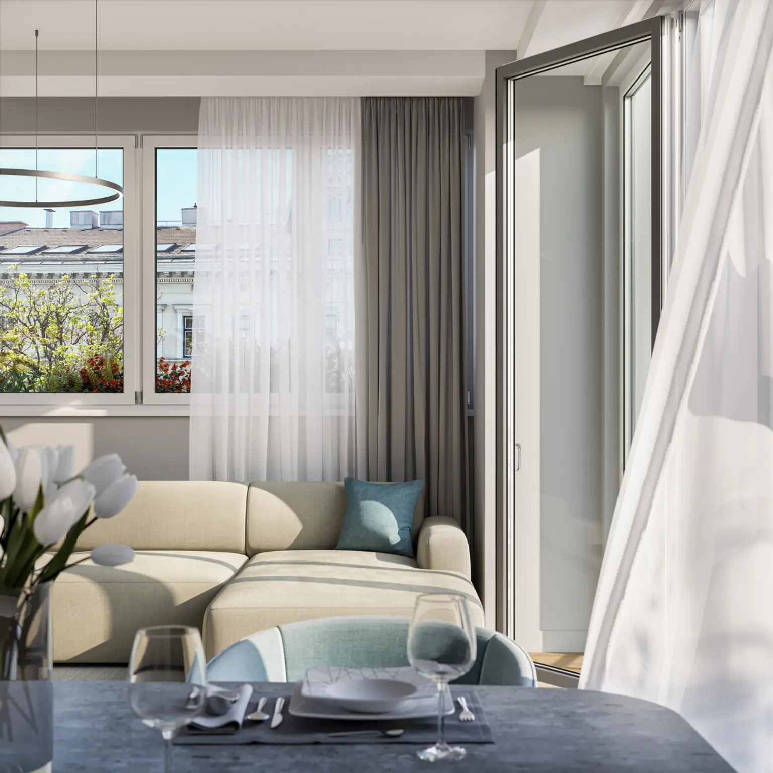 WOHNEN AM PARK - Urban & Grün: Dachgeschoss mit Ausblick