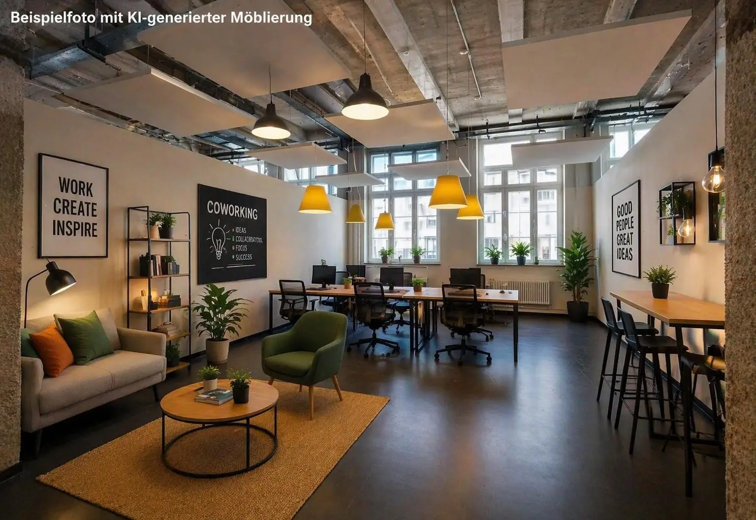 Lounge E.32_Möblierung KI-generiert