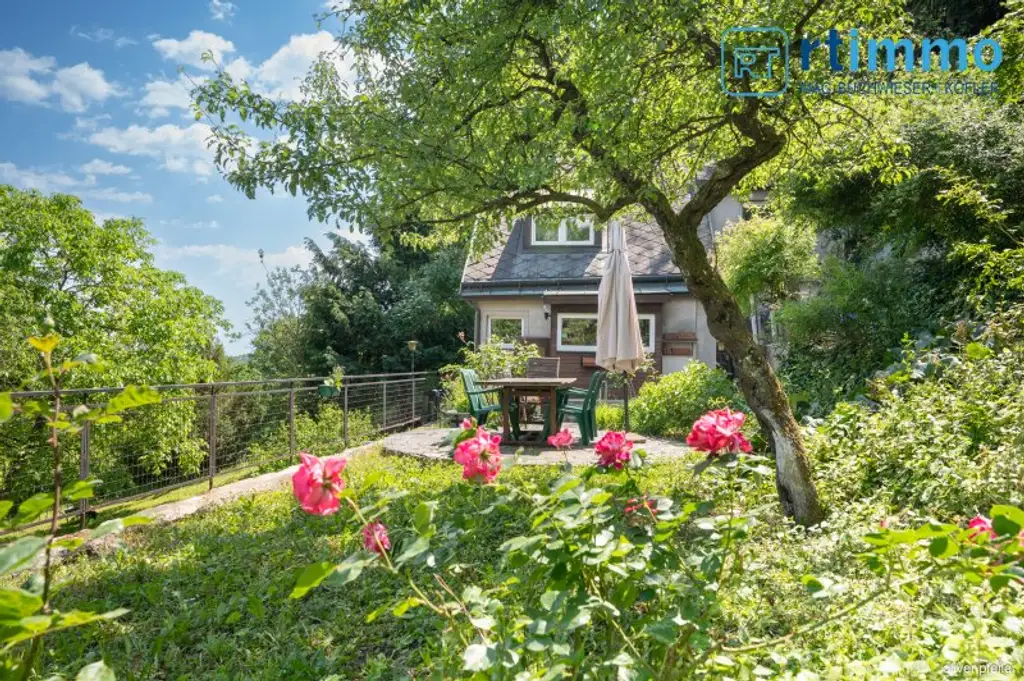 SELTENE GELEGENHEIT AM FUSSE DES KAHLENBERGS: Haus mit 835 qm Eigengrund zu kaufen + ca. 2500 qm anschließenden, sehr günstigen Pachtgrund zu übernehmen!
