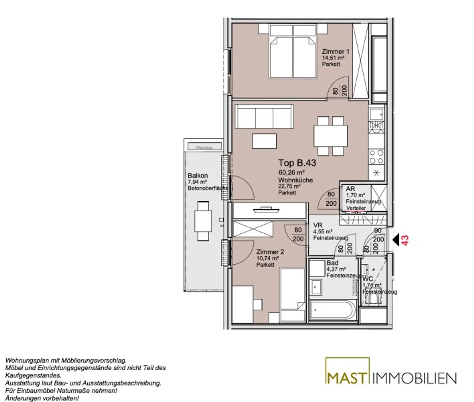 Provisionsfreie 3-Zimmer Dachgeschosswohnung unweit des Donauzentrums!