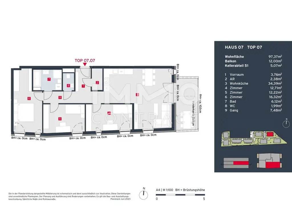 Stilvolle Familienwohnung mit 3 Schafzimmern und Balkon in traumhafte Anlage - provisionsfrei!