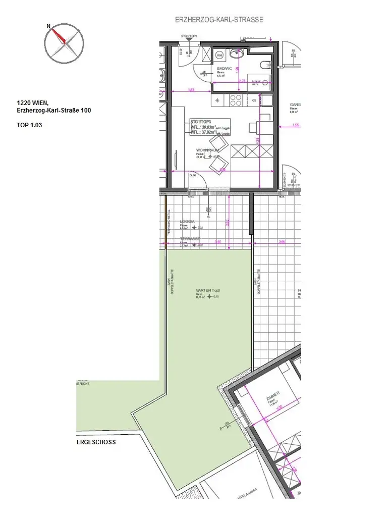 Moderne 1-Zimmer-Gartenwohnung in grüner Oase nahe der Donau!
ERSTBEZUG!