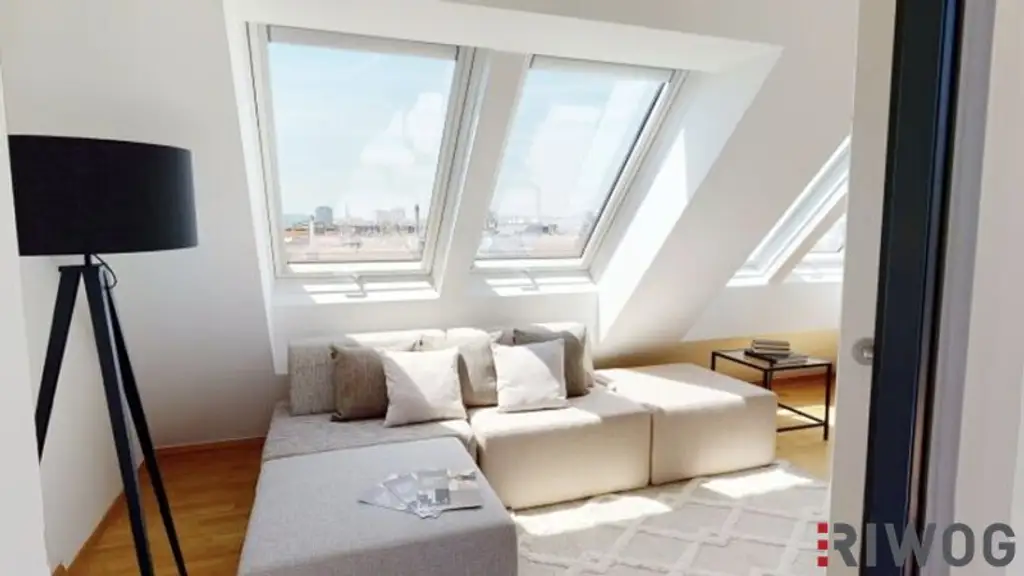 Erstbezug eines Luxus Dachgeschosses mit Fernblick auf Prater auf Stephansdom in der nähe der Donauinsel