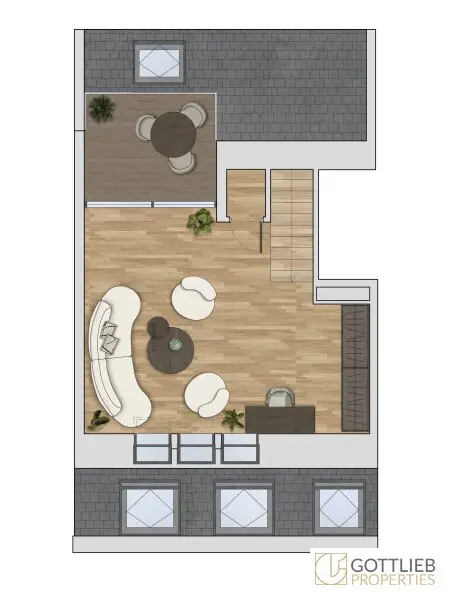 Grünruhelage nahe Belvedere! Luxuriöse 3-Zimmer-Erstbezug-Dachgeschoss-Wohnung mit zwei Balkonen in historischem Gebäude