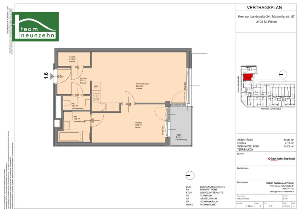 Ruhelage und Grünblick mitten im Zentrum - hochwertige 2-Zimmer-Wohnung in Hofruhelage